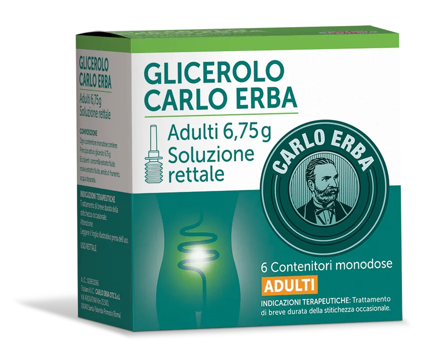 GLICEROLO CARLO ERBA ADULTI 6,75 G SOLUZIONE RETTALE 6 CLISMI