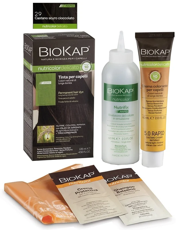 Biokap Nutricolor Delicato Rapid 2.9 Castano Scuro Cioccolato Tinta Per Capelli