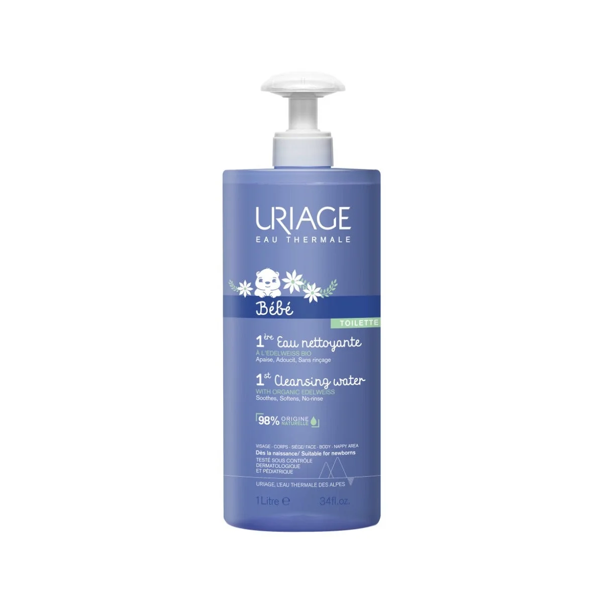 Uriage Bébé Acqua Detergente 1L Azione Detergente
