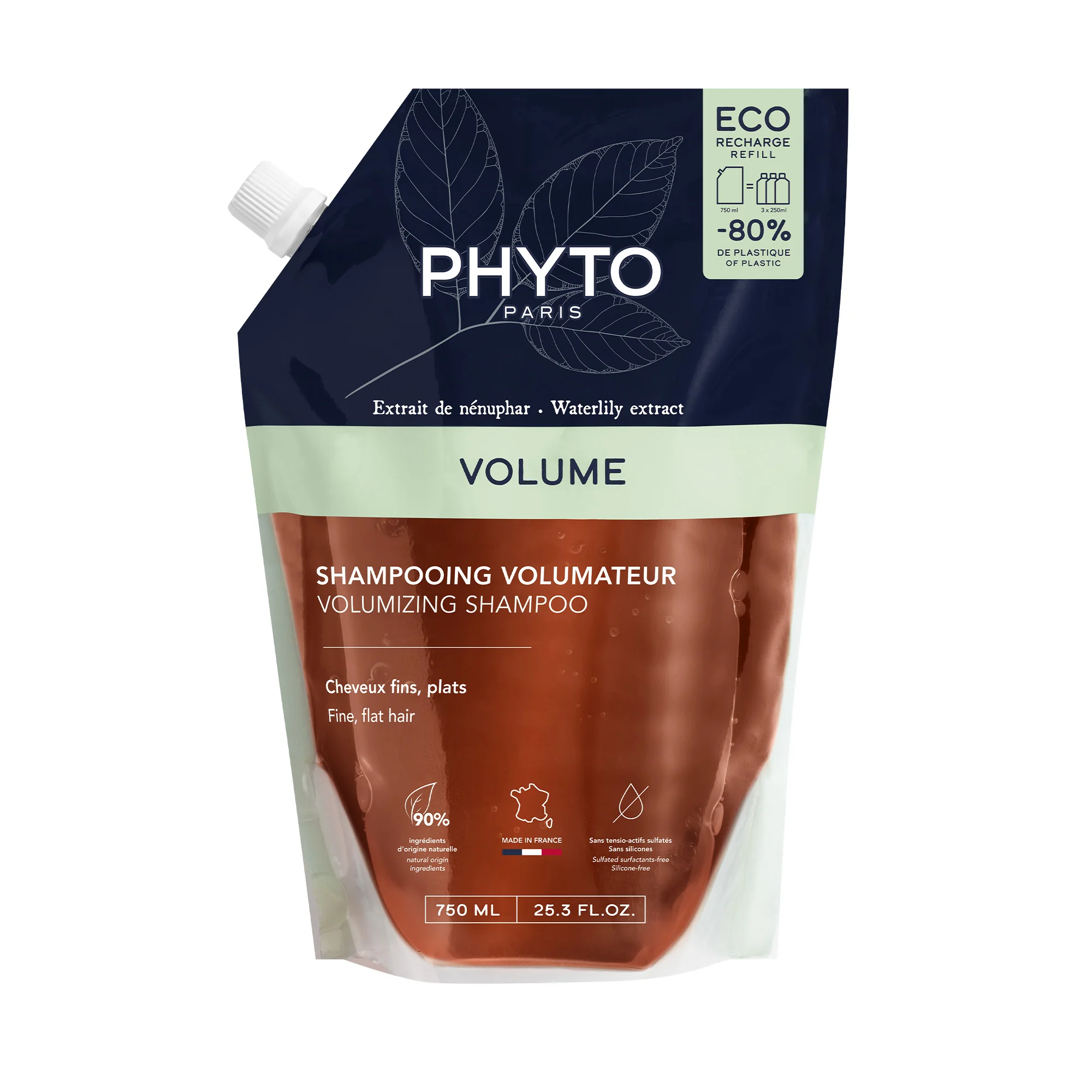 Phyto Paris Volume Ricarica Shampoo 750 Ml Formato Ricarica
