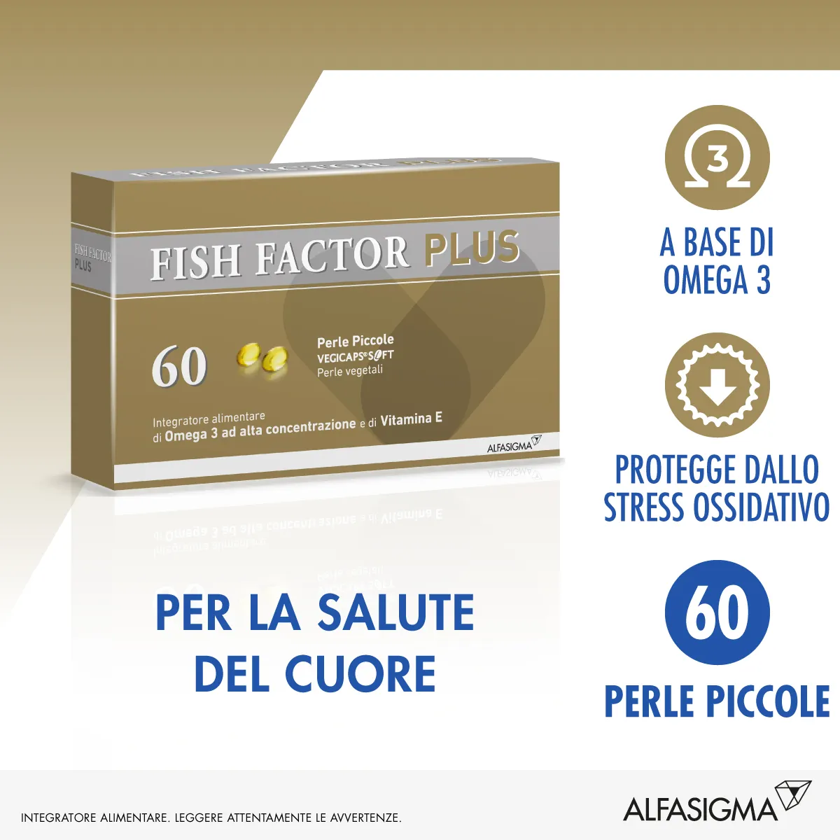 Fish Factor Plus 60 Perle Piccole Metabolismo dei Lipidi