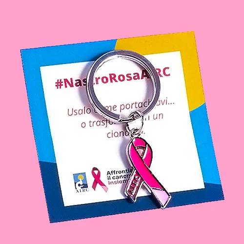Donazione AIRC 2€ Sostieni AIRC con il Charm Nastro Rosa