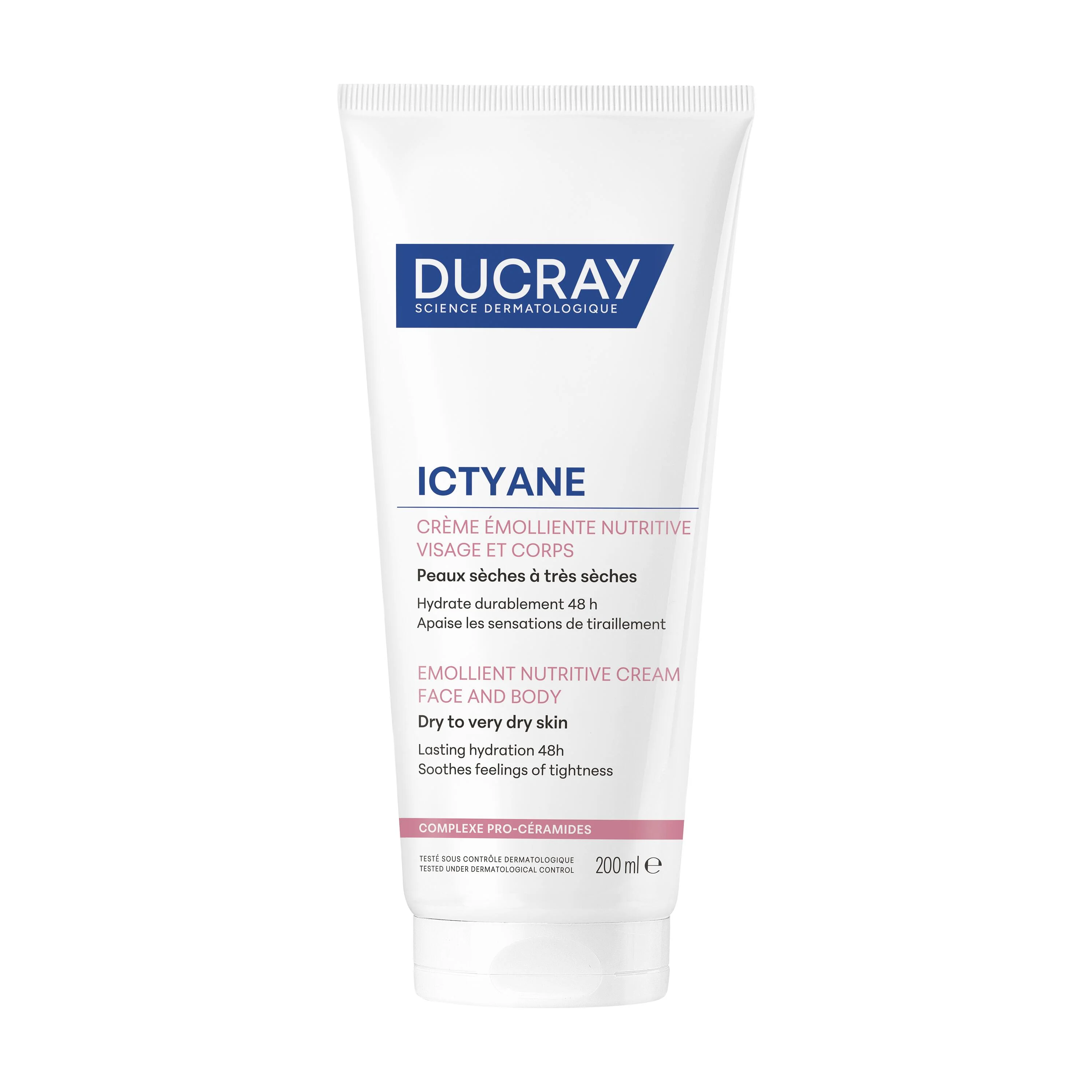 Ducray Ictyane Crema Emolliente Nutritiva 200 ml Idratazione Prolungata
