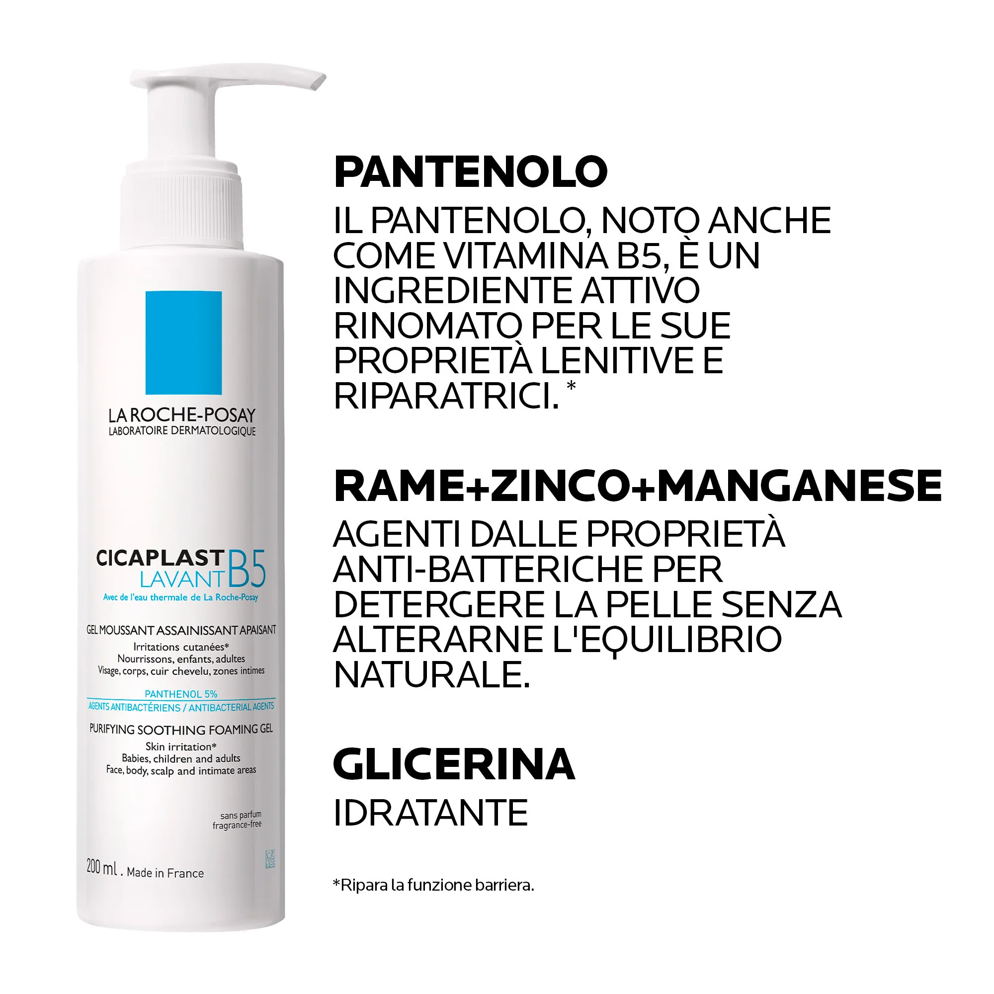 La Roche Posay Cicaplast Lavant B5 200 ml Gel Detergente Idratante Purificante