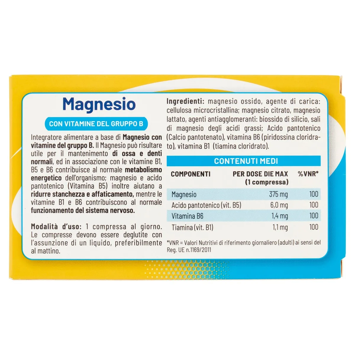 Equilibra Magnesio Con Vitamine Gruppo B 30 Compresse Integratore contro Stanchezza e Affaticamento
