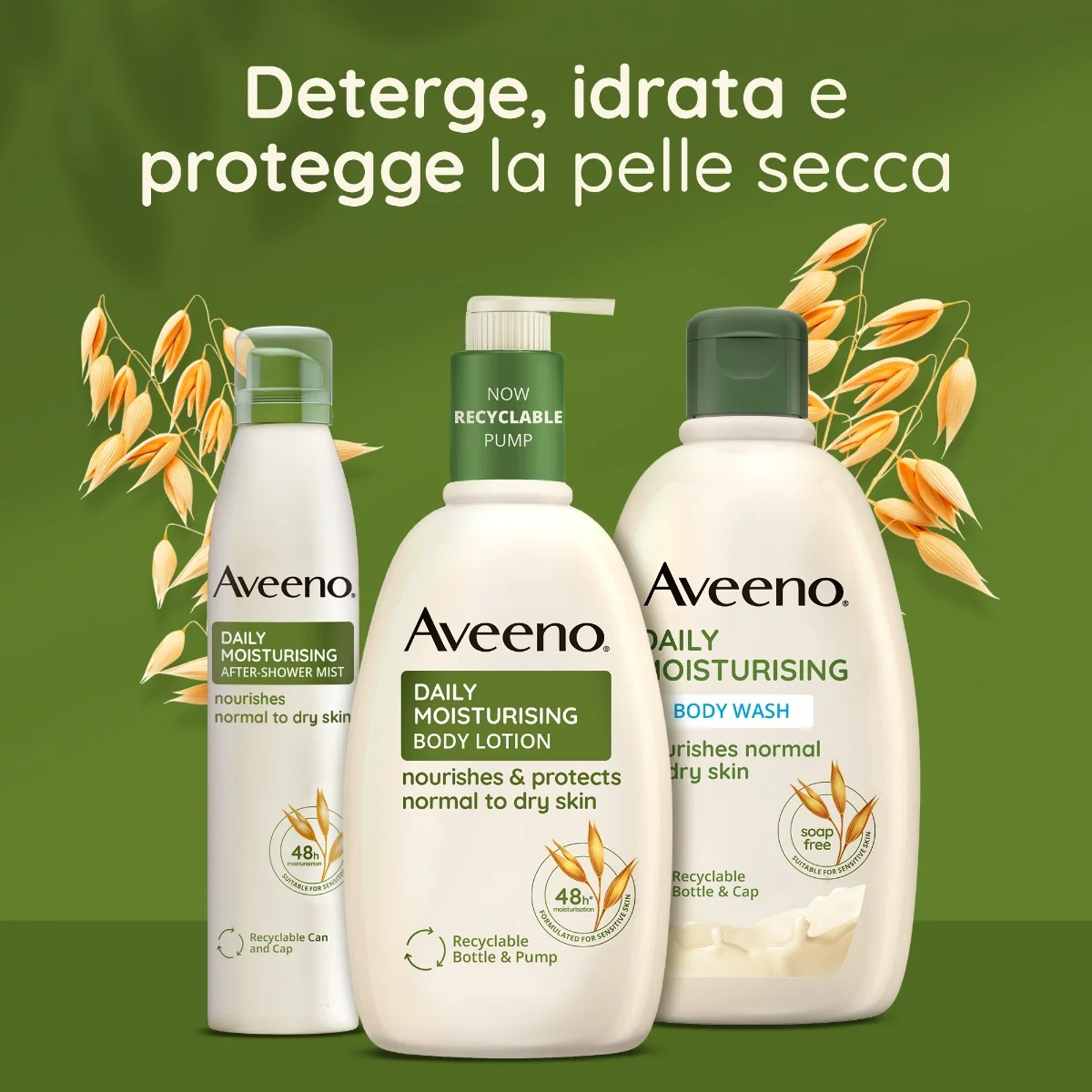 Aveeno Spray Dopo Doccia 200 Ml Pelle Secca e Sensibile