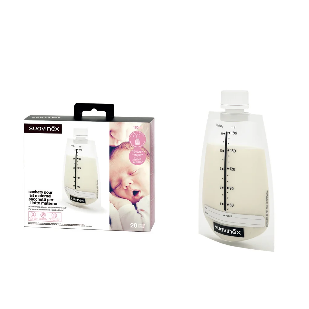 Suavinex Sacchetti Conservazione Latte Materno 20 Pezzi Con Tappo