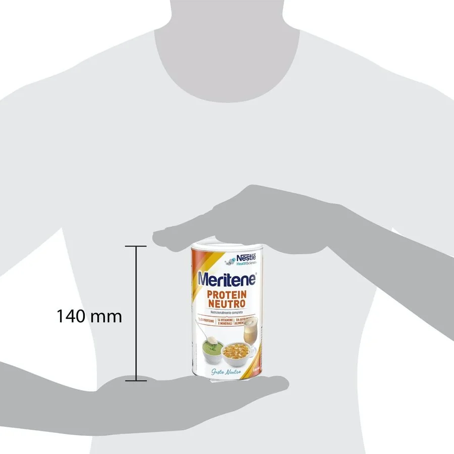 Meritene Protein Neutro Polvere Integratore Proteine Vitamine e Minerali 270 g Iperproteico