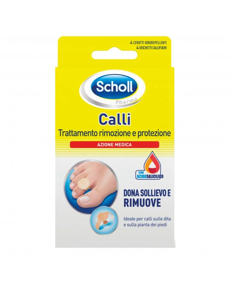 Scholl Cerotti Callifughi Rimozione e Protezione Calli 4 Cerotti Calli