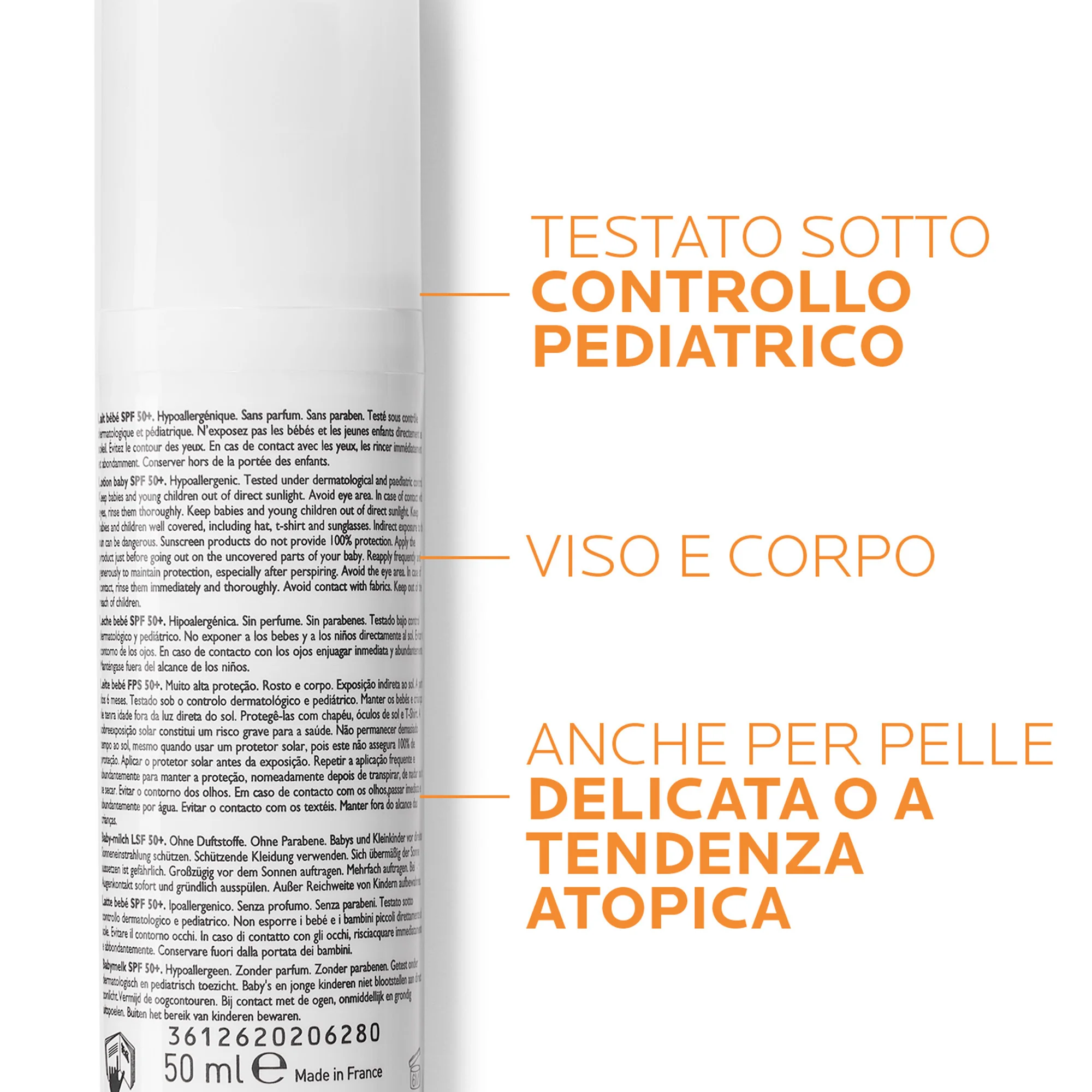 La Roche Posay Anthelios Latte Protettivo Bebè SPF50+, 50 Ml Protezione solare per neonati