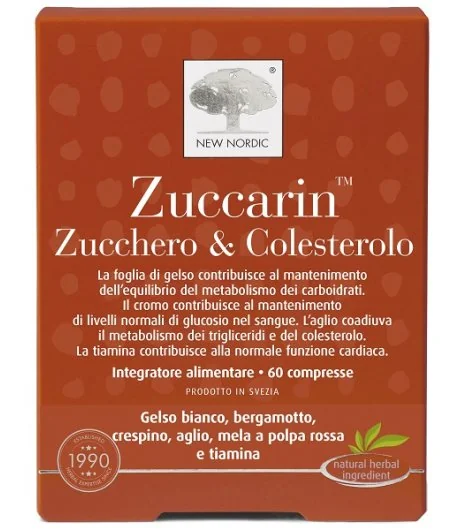 Zuccarin Zucchero & Colesterolo 60 Compresse Integratore Alimentare