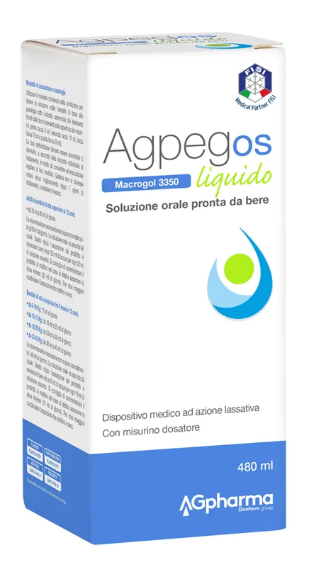 AGPEGOS MAGROCOL 3350 INTEGRATORE LASSATIVO LIQUIDO 480 ML