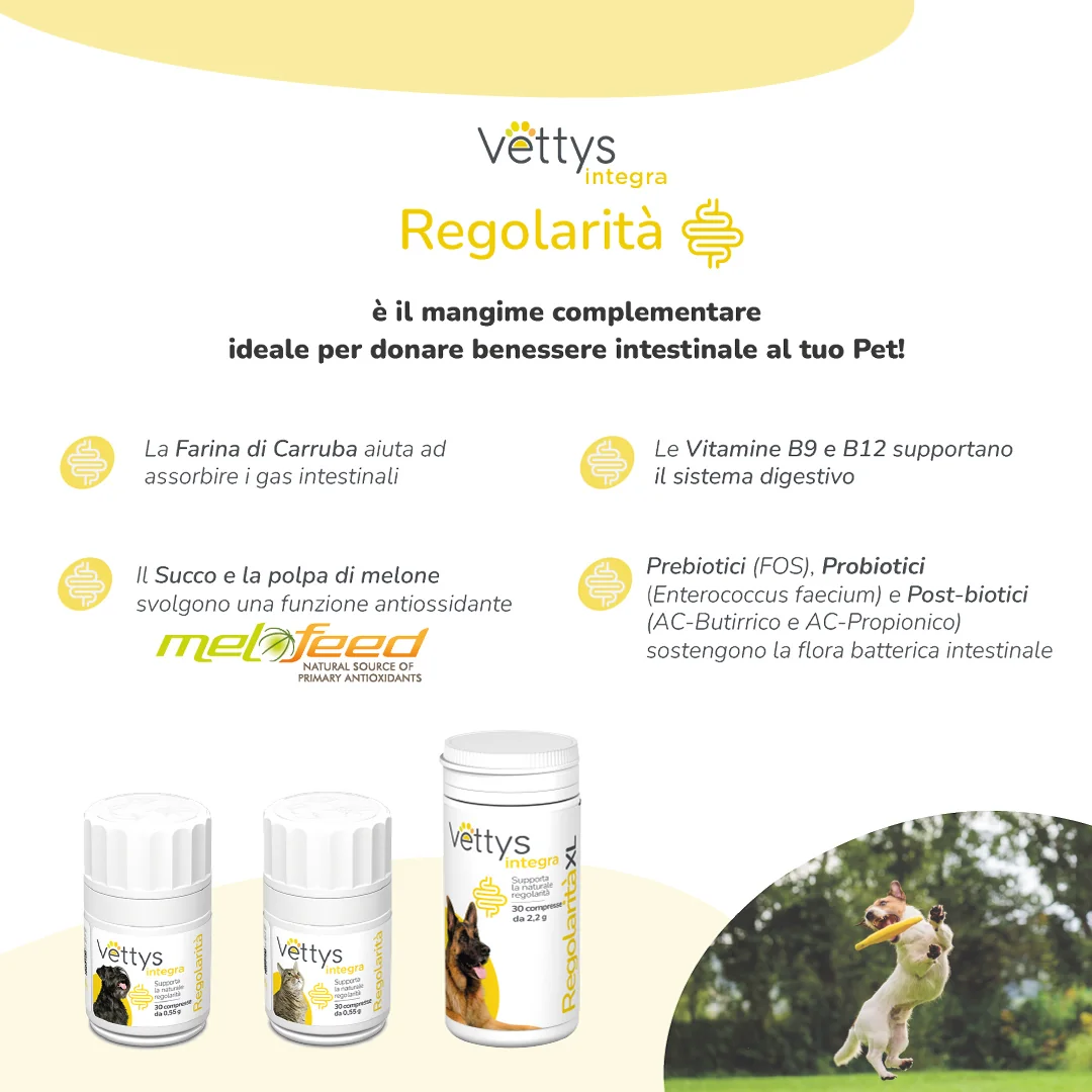 Vettys Integra Regolarita' Cane 30 Compresse Flora Intestinale del Cane