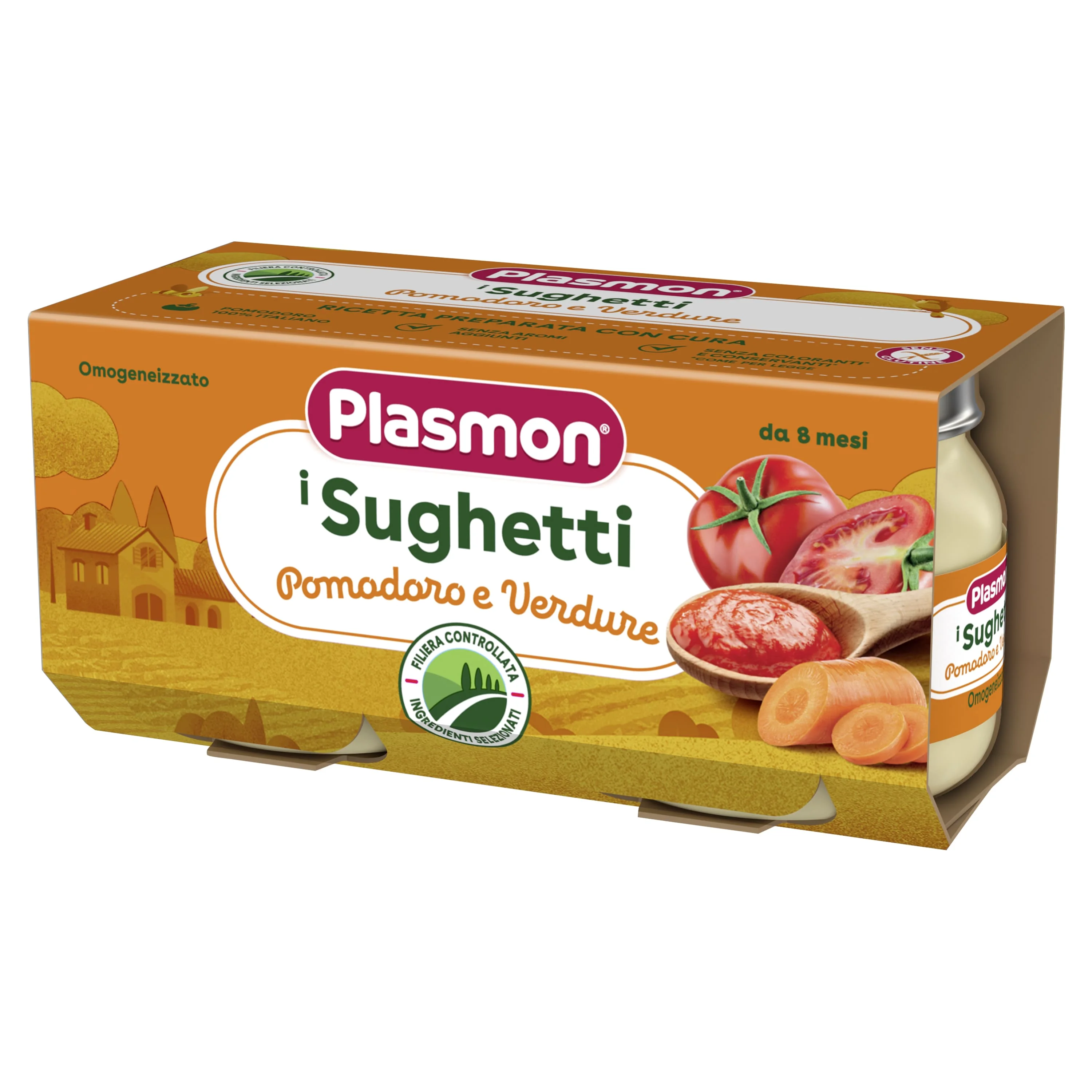 Plasmon I Sughetti Pomodoro E Verdure 2x80 g Alimento per l'infanzia