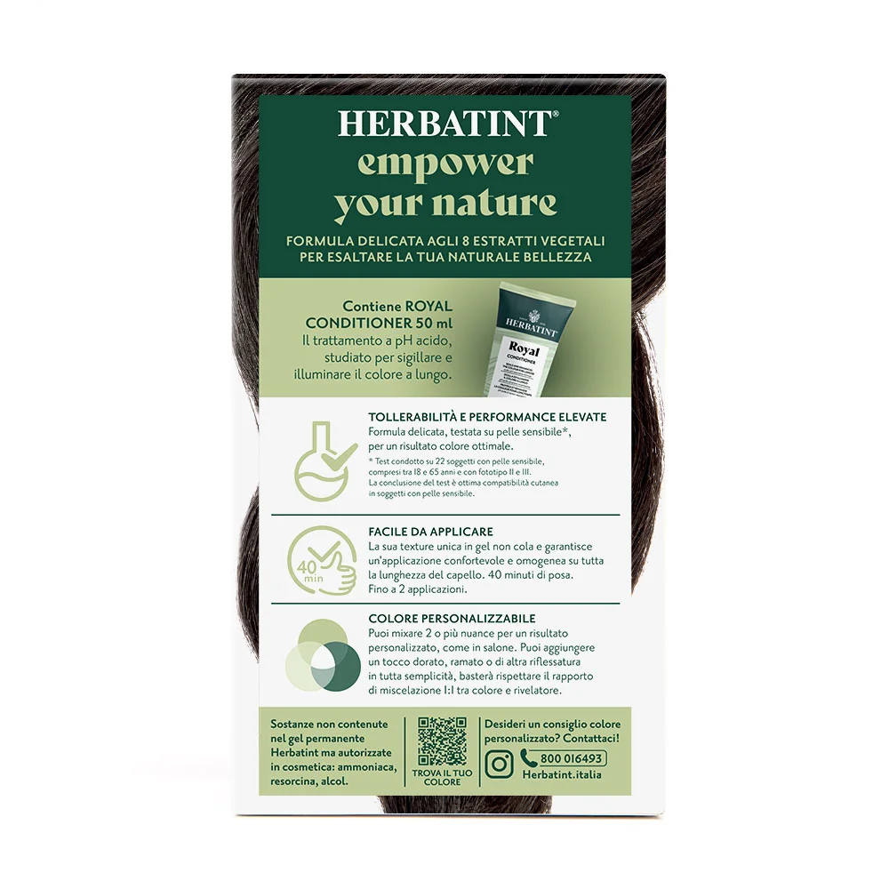 Herbatint Gel Colorante Permanente 3N Castano Scuro 170 Ml Colore Intenso e Duraturo