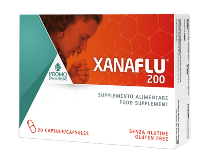 Xanaflu 200 20 Capsule Favorisce le Naturali Difese dell'Organismo