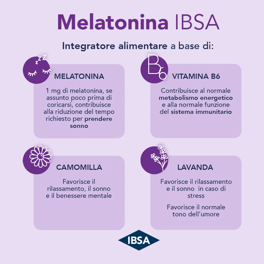 Melatonina Ibsa 30 Film Orali Stress e Insonnia