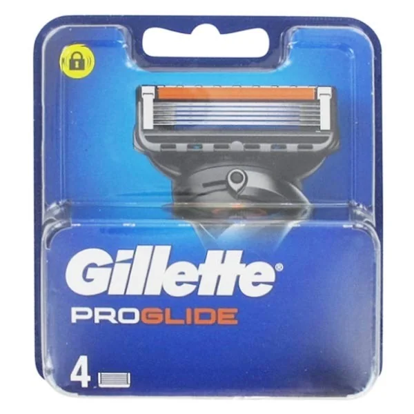 Gillette Lame Di Ricambio Proglide 4 Pezzi Lame di Ricambio per Rasoio Manuale