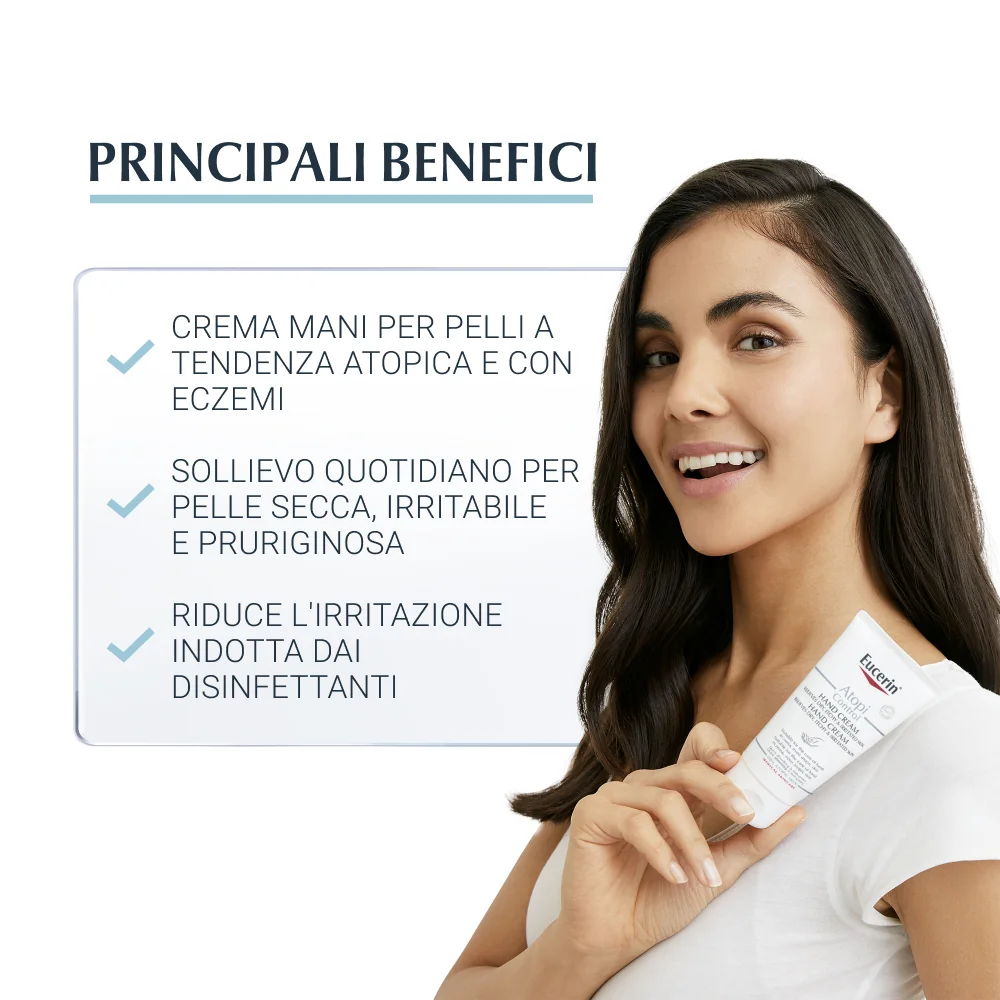 Eucerin AtopiControl Crema Mani Pelle Secca E Irritata 75 ml Pelle atopica