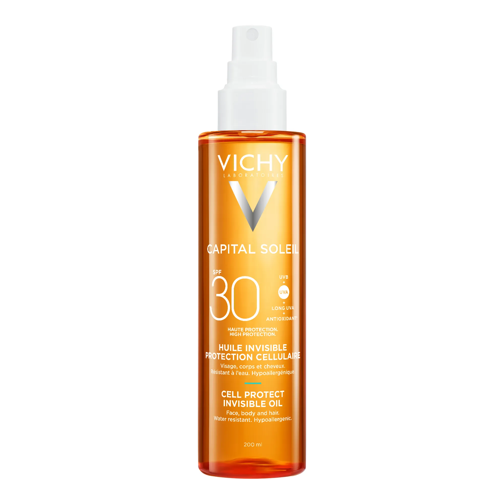 Vichy Cell Protect Olio Invisibile SPF30, 200 Ml Protezione solare corpo