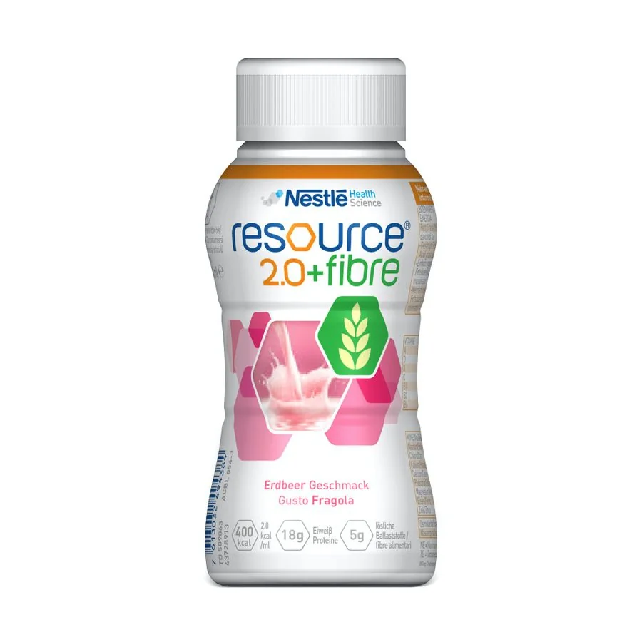 Resource 2.0+Fibre Fragola Bevanda Con Fibre 200 ml Supplemento Nutrizionale
