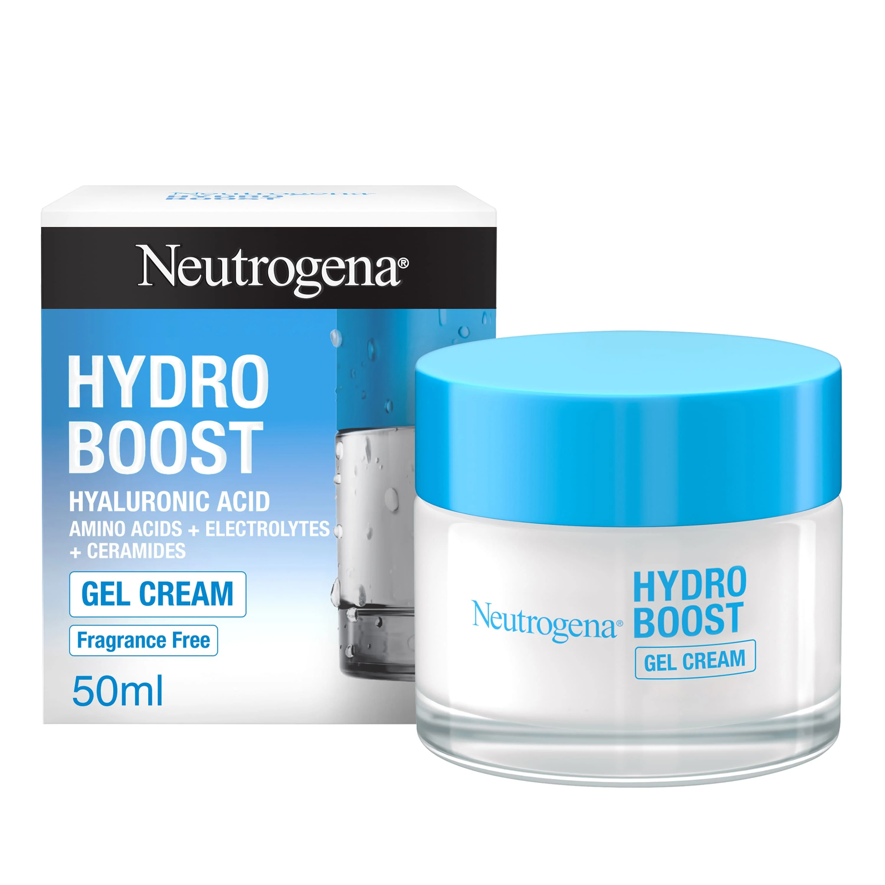 Neutrogena Hydro Boost Crema Gel 50 ml Crema Idratante Viso con Acido Ialuronico per Pelle Secca