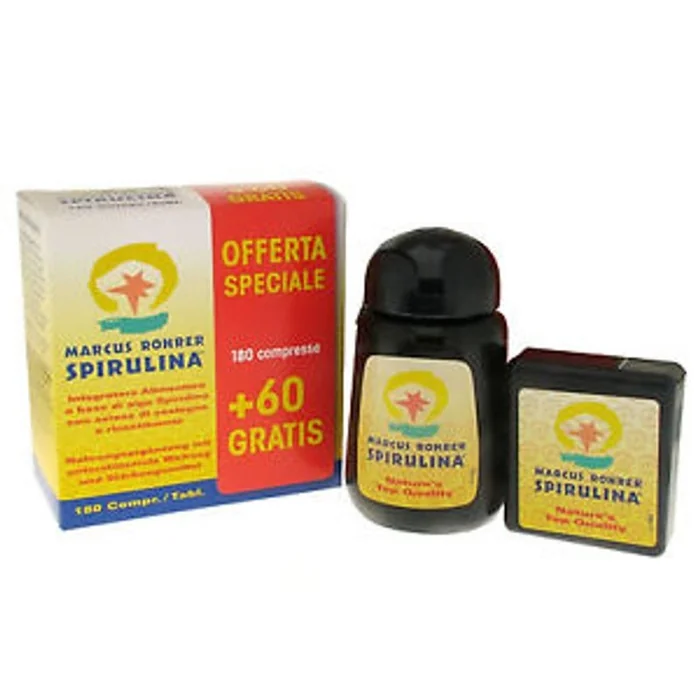 Spirulina Marcus Rohrer 180 + 60 Compresse Complemento alimentare a base di Spirulina