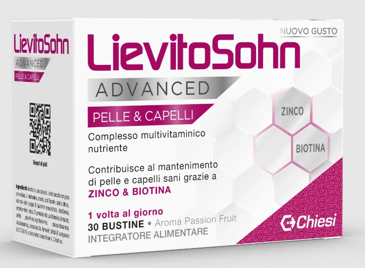 LievitoSohn Advanced Pelle e Capelli Integratore 30 Bustine Aroma Passion Fruit