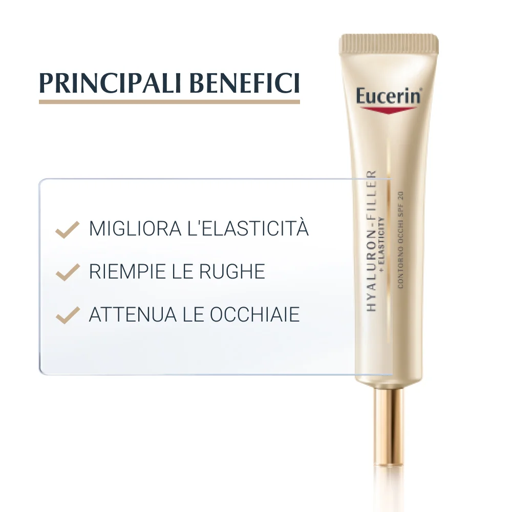 Eucerin Hyaluron-Filler+Elasticity Contorno Occhi 15 ml Anti-età 