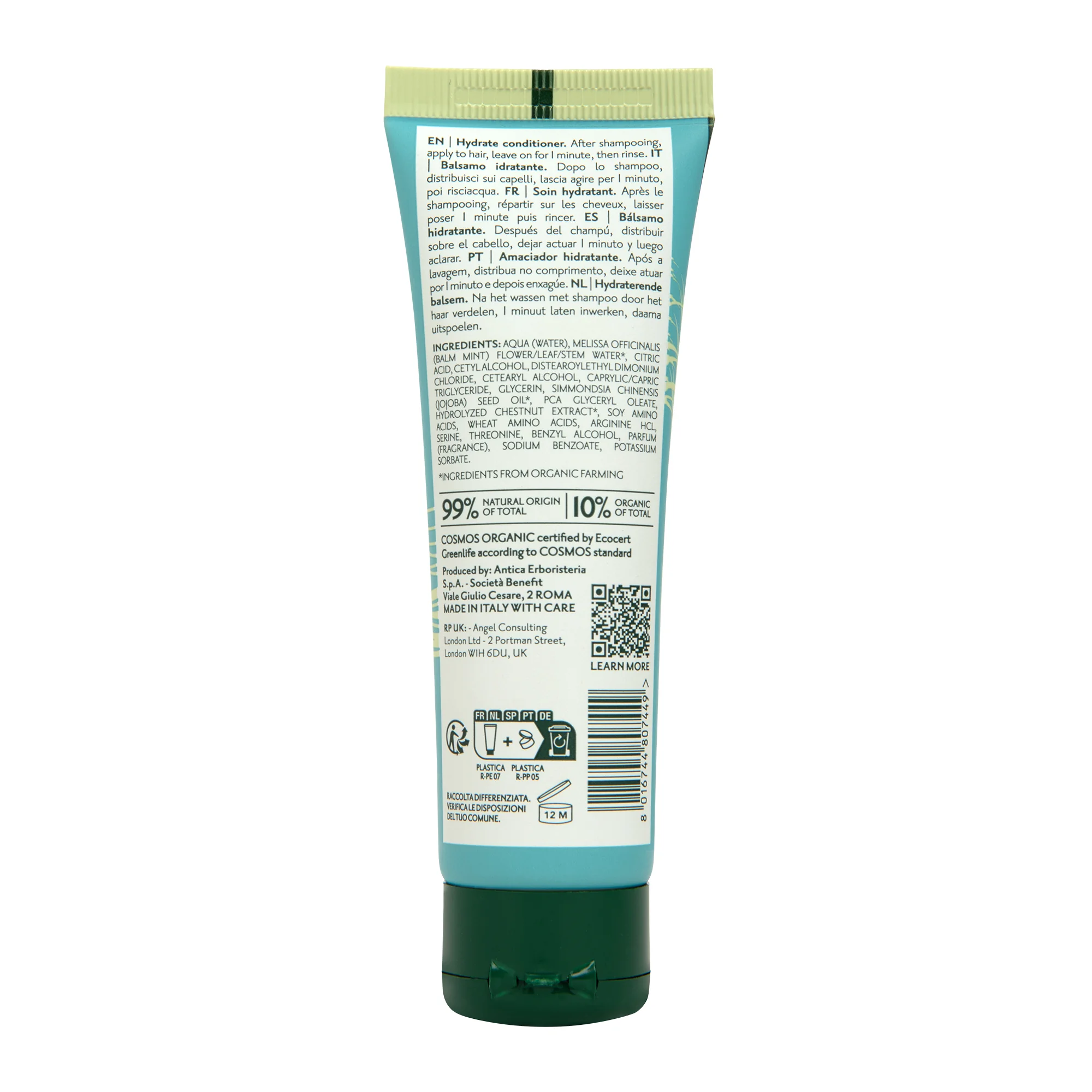Herbatint Balsamo Biologico Hydrate 50 ml Formato da Viaggio