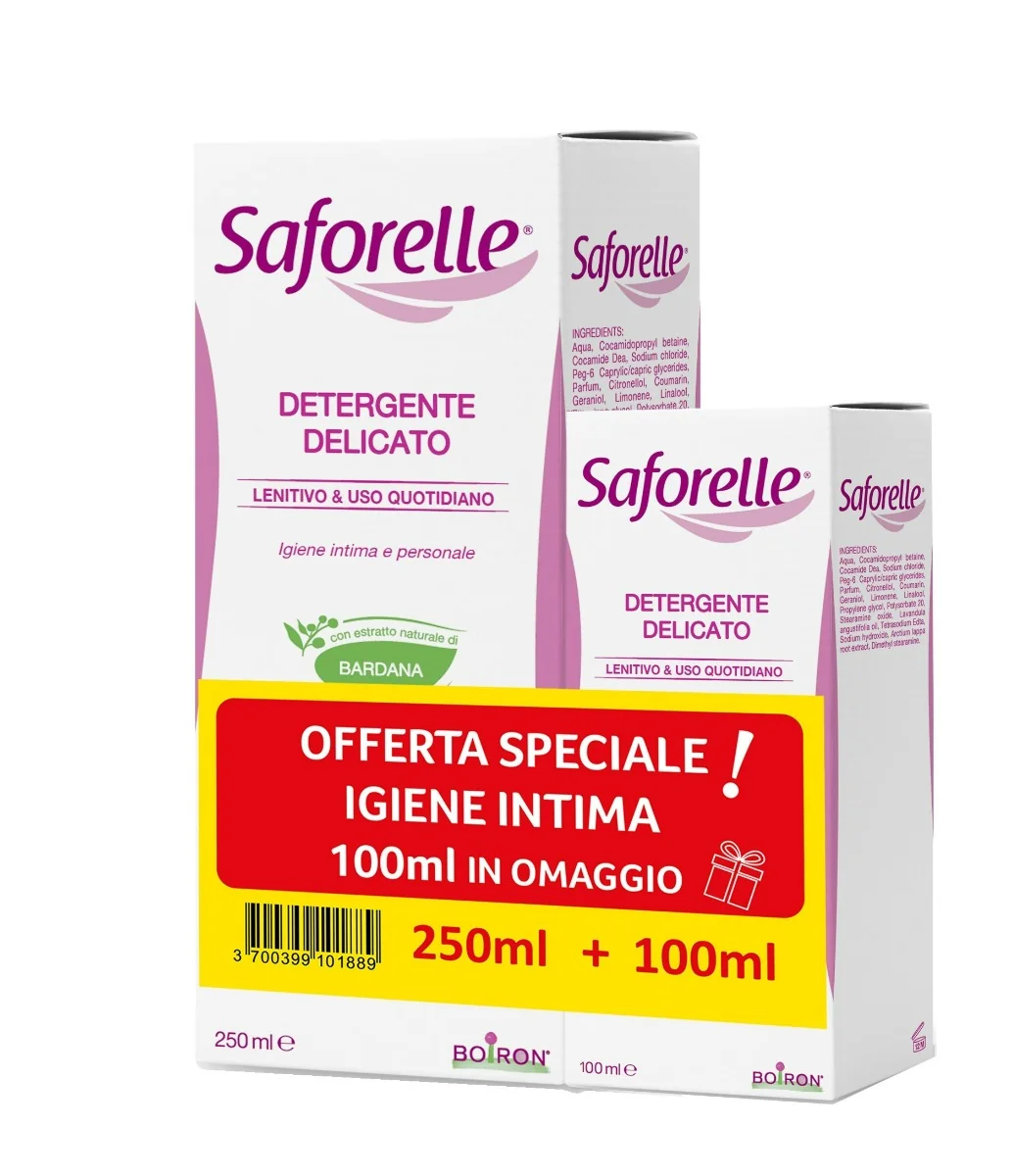 Saforelle Detergente Delicato 250 Ml + 100 Ml Lenitivo & Uso Quotidiano