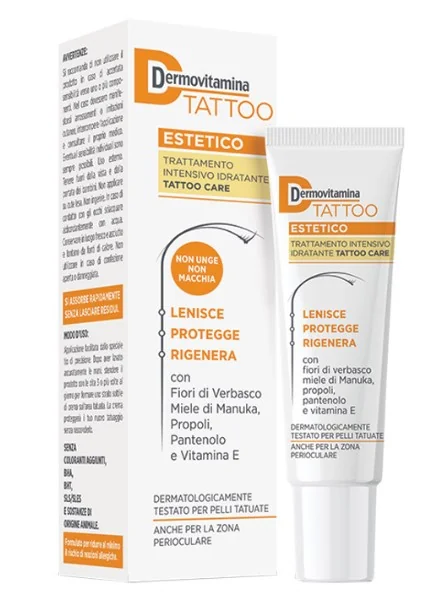 Dermovitamina Tattoo Estetico Crema 15 ml Lenisce gli Arrossamenti da Pelle Tatuata