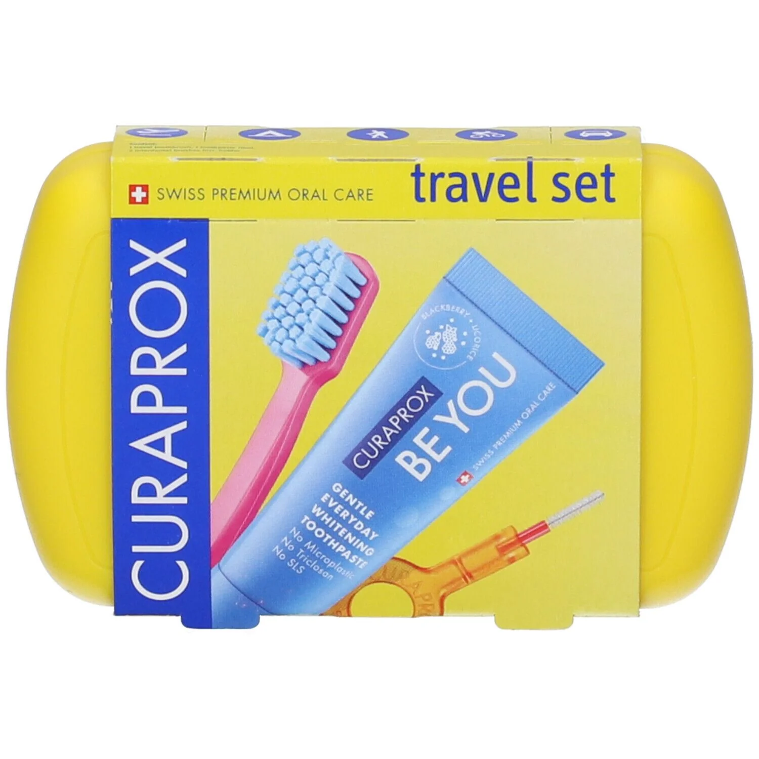 Curaprox Travel Set Yellow Igiene Orale Fuori Casa