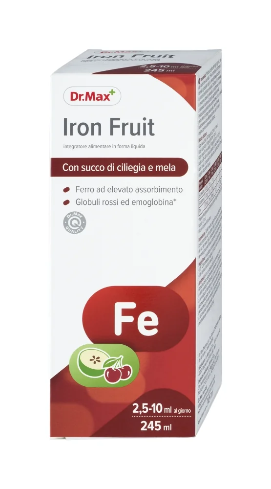 Dr. Max Iron Fruit Sciroppo 245Ml Contro Stanchezza e Carenze