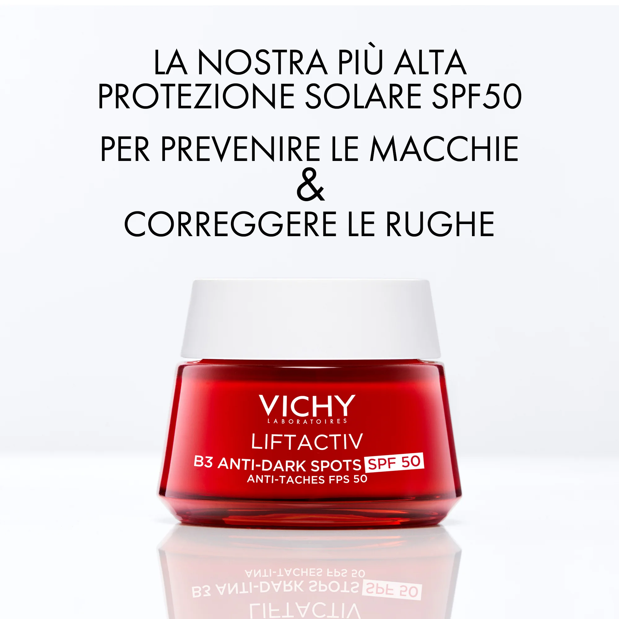 Vichy Liftactiv Crema Viso B3 SPF50, 50 Ml Anti-Macchie
