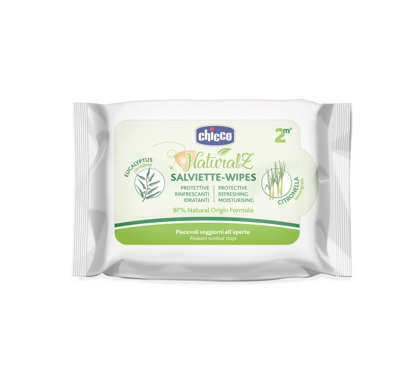 Chicco Salviette Citronella Naturalz 20 Pezzi Antizanzare