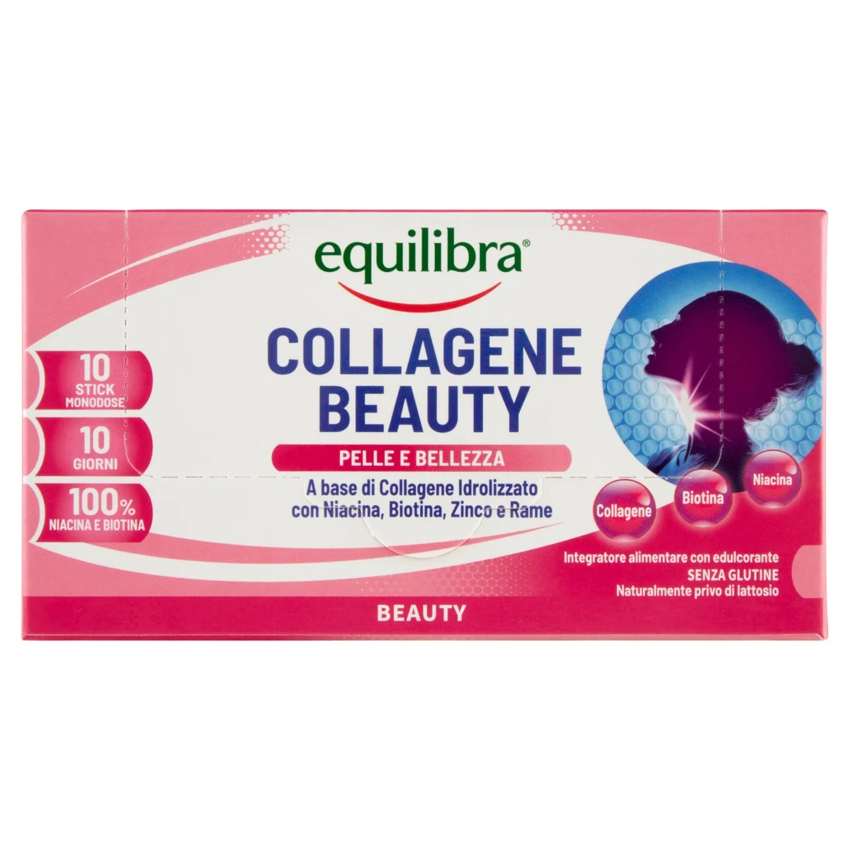 Equilibra Collagene Beauty 10 Stick Integratore per la Pelle