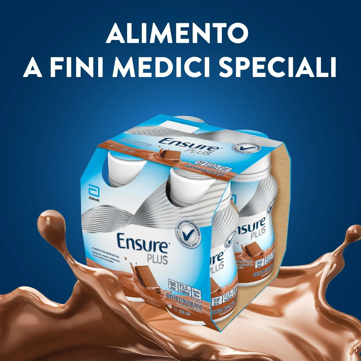 Abbott Ensure Plus Cioccolato 4 x 200 ml Integratore Ipercalorico