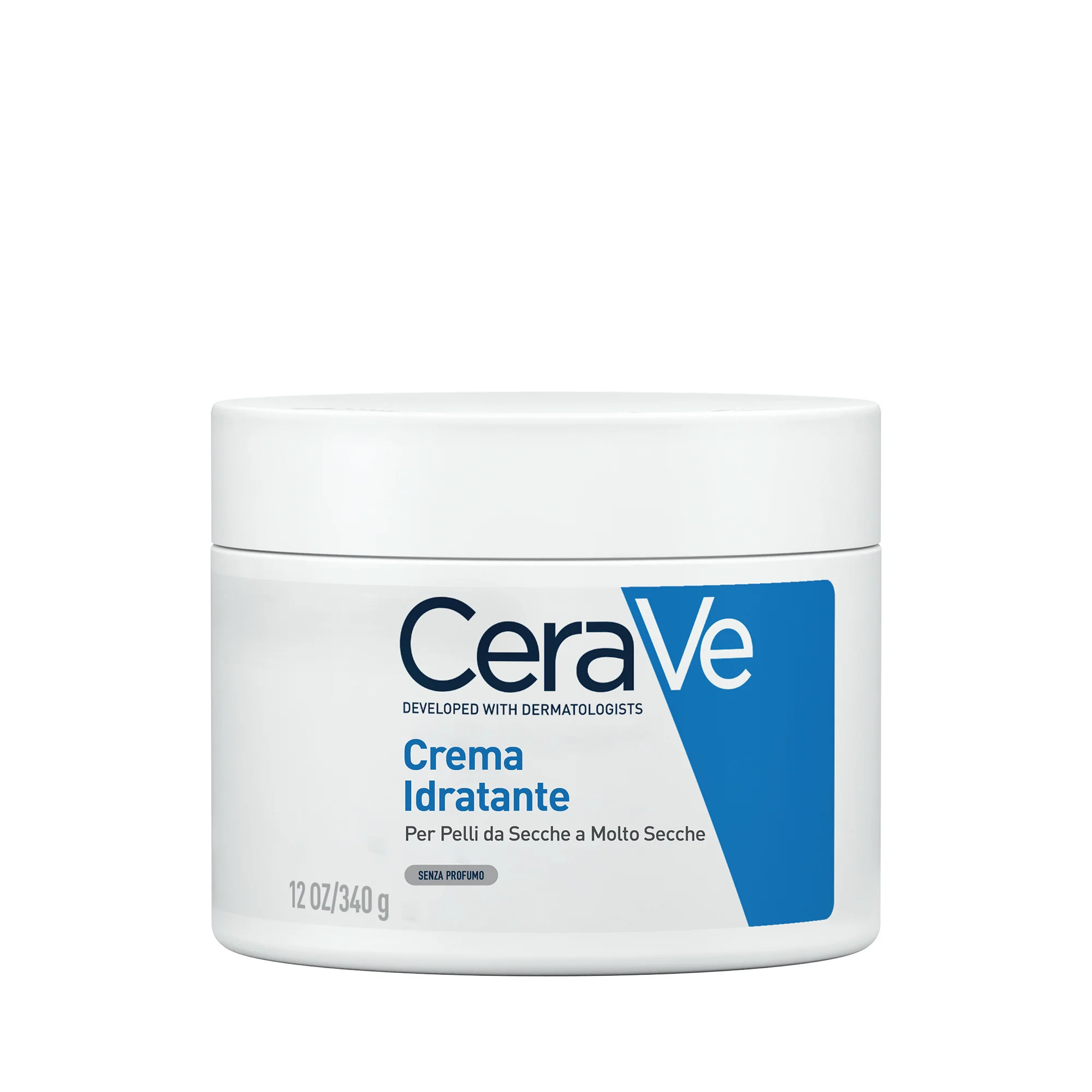 Cerave Crema Idratante 48h, 340 g Pelle Secca e Molto Secca