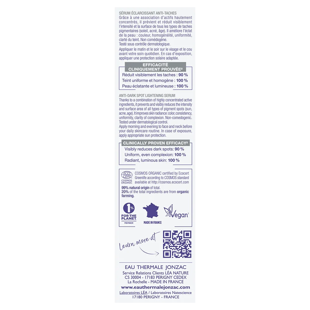 Jonzac Siero Schiarente Anti-Macchie 30 Ml Discromie Cutanee