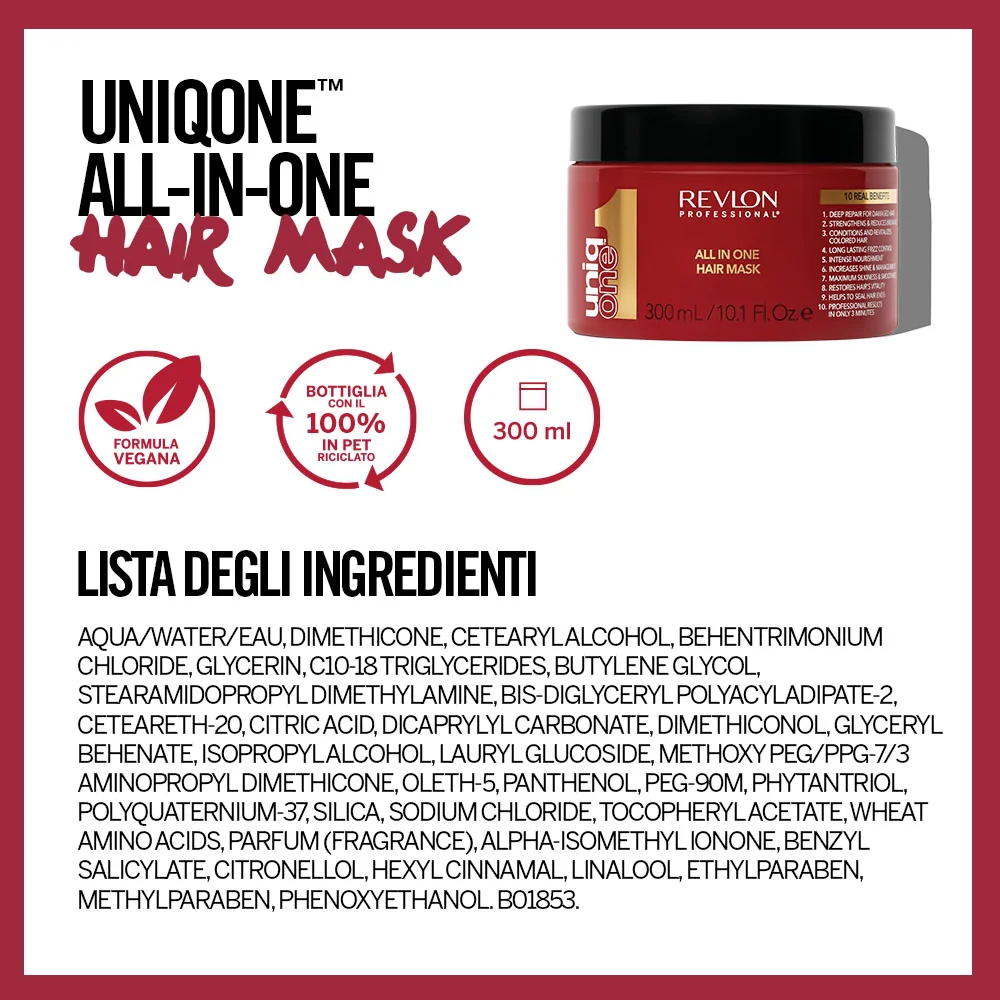 Revlon Uniq One All In One Hair Mask 300 ml Capelli secchi e crespi