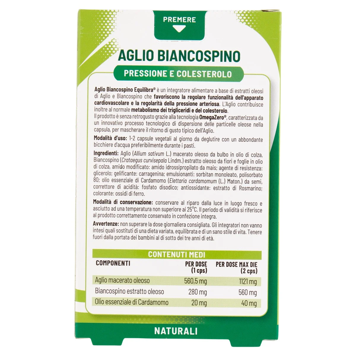 Equilibra Aglio E Biancospino 32 Compresse Integratore per il Benessere Cardiovascolare