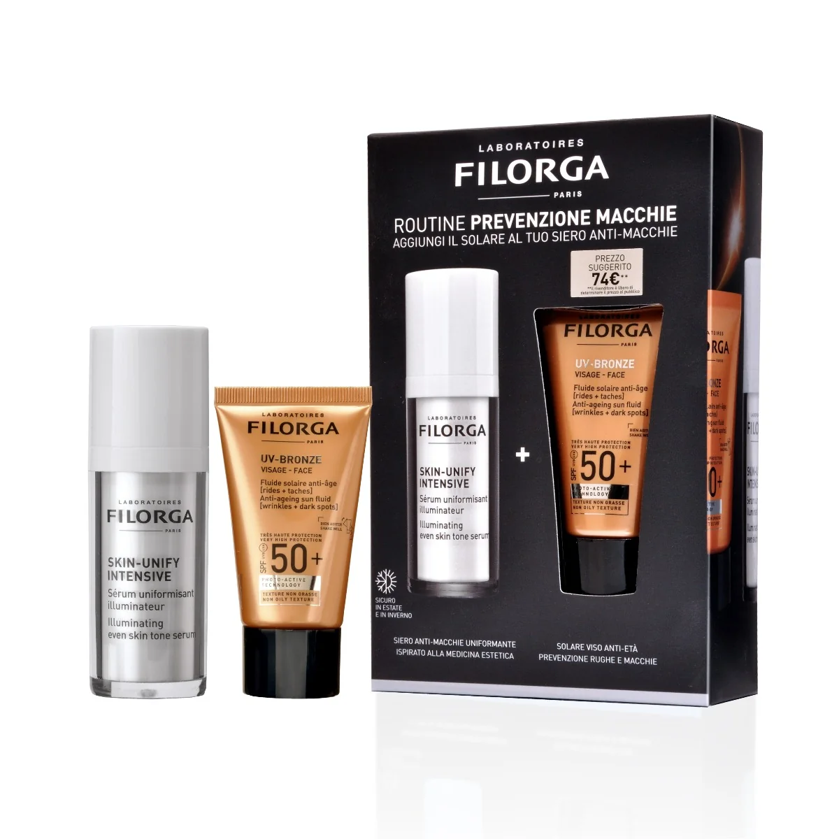 Filorga Cofanetto Prevenzione Macchie: Siero Skin-Unify E Protezione Solare 50+