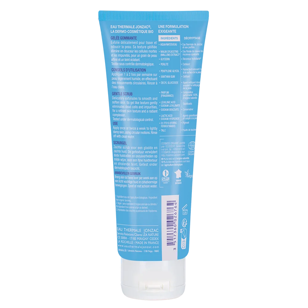 Jonzac Rehydrate Gel Gommante Dolcezza 75 Ml Tutti i Tipi di Pelle