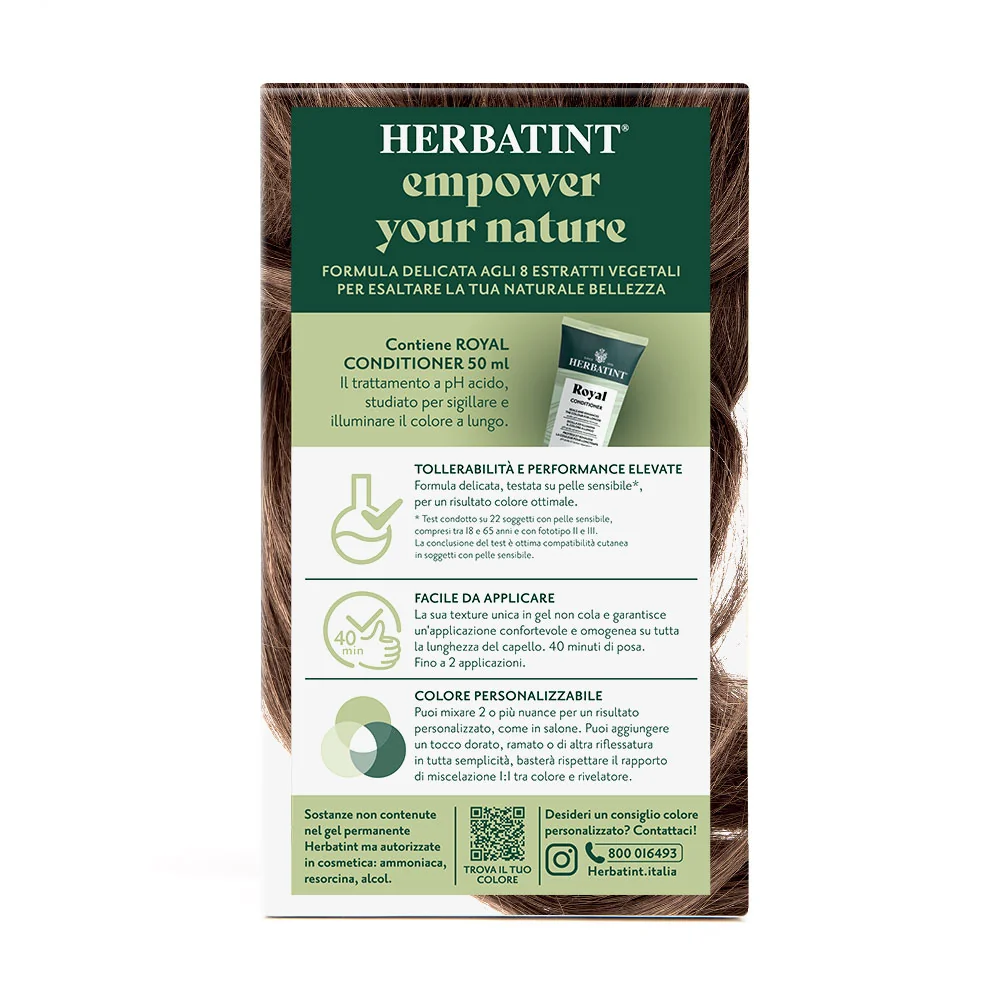 Herbatint Gel Colorante Permanente 6D Biondo Scuro Dorato 170 Ml Colore Intenso e Duraturo