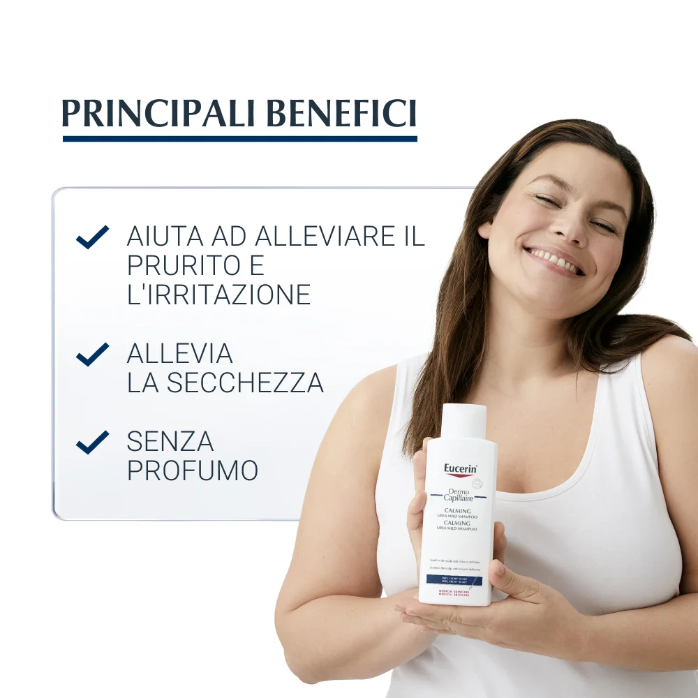 Eucerin DermoCapillaire Shampoo Lenitivo 250 ml Cuoio Capelluto Secco e Pruriginoso
