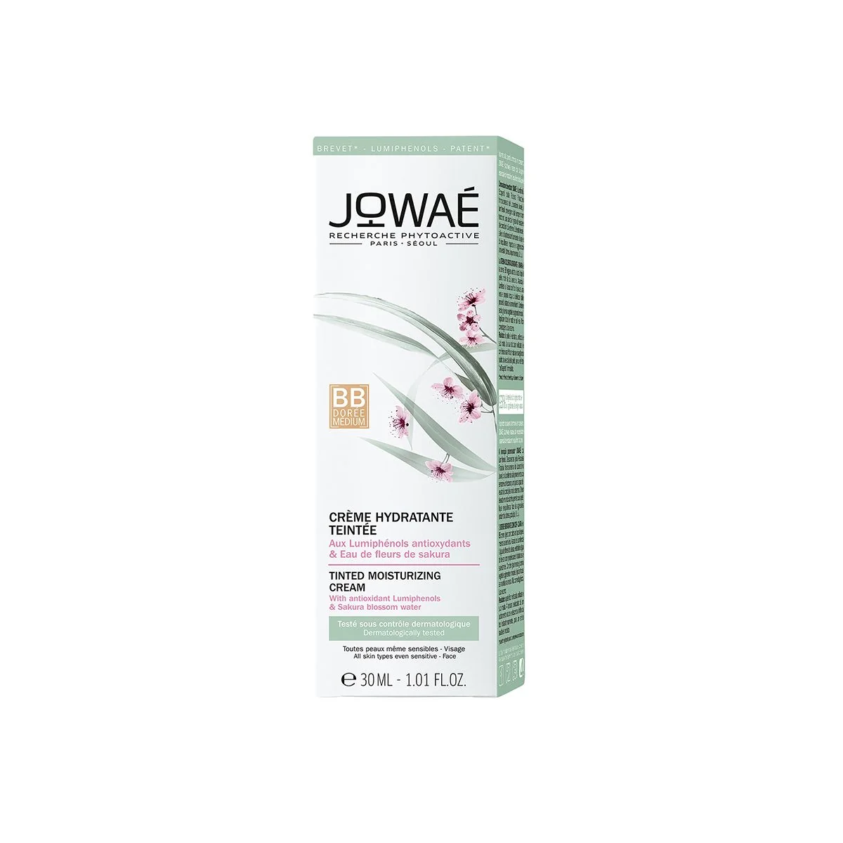 Jowaé Crema Viso Idratante Colorata Dorata 30 ml Azione Idratante e Uniformante