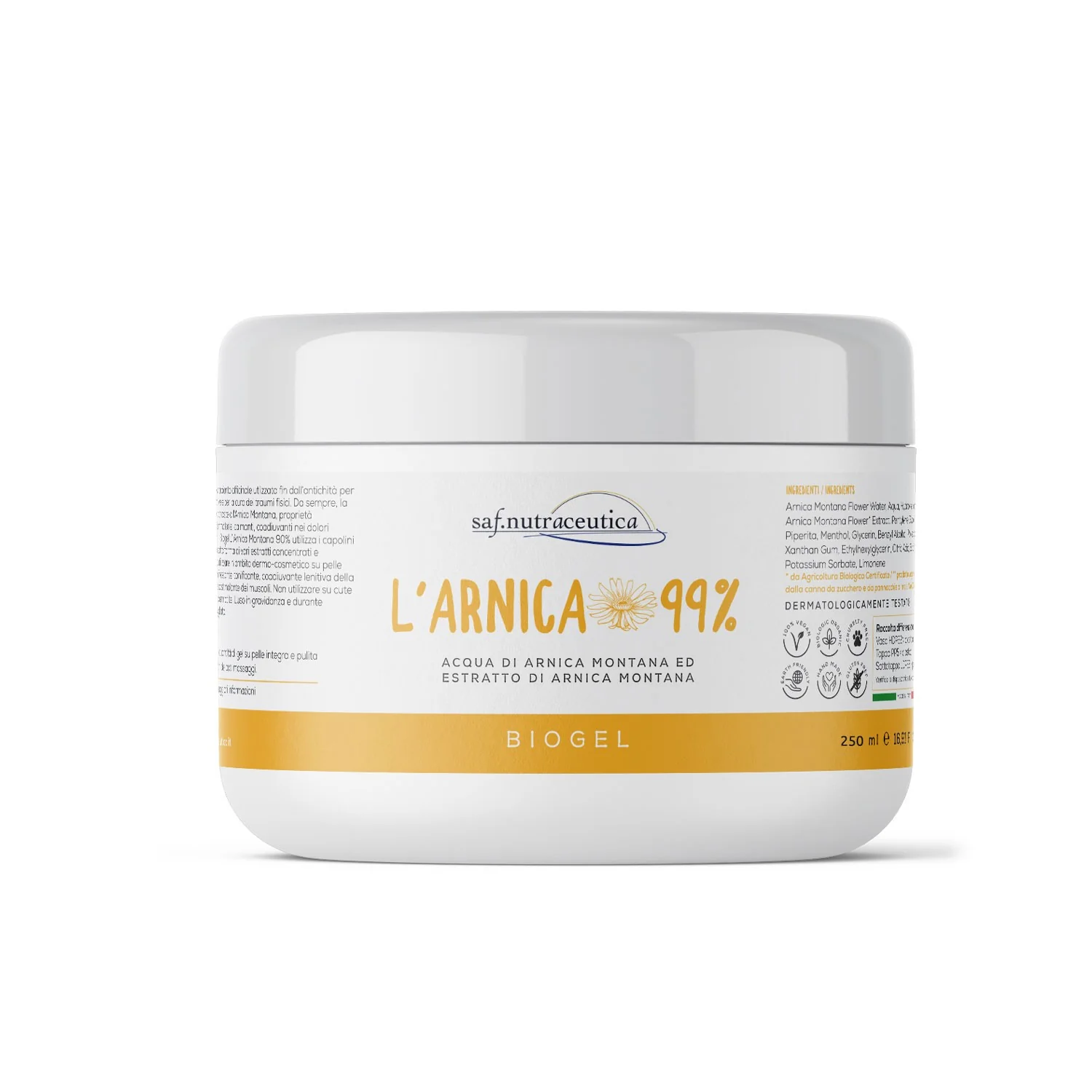 Saf. Nutraceutica Arnica 99% Biogel 250 ml Super concentrata