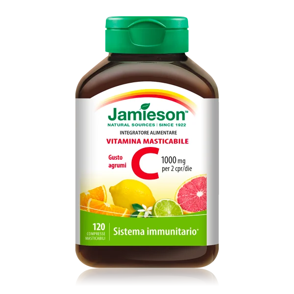 Jamieson Vitamina C 1000 Masticabili Agrumi 120 Compresse Antiossidanti