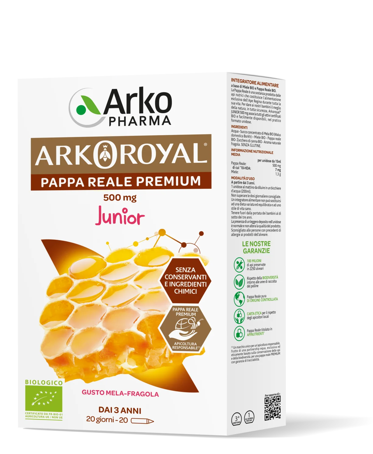 Arkopharma Arkoroyal Royal Fruits 20 Flaconcini Integratore Di Pappa Reale